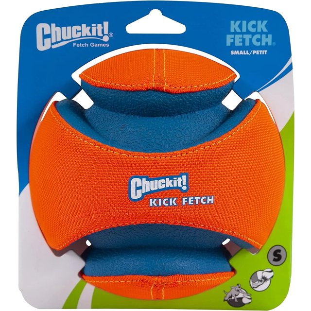Chuckit 251101 Dog Kick Fetch Sports Ball, Small, Rubber, Multicolored