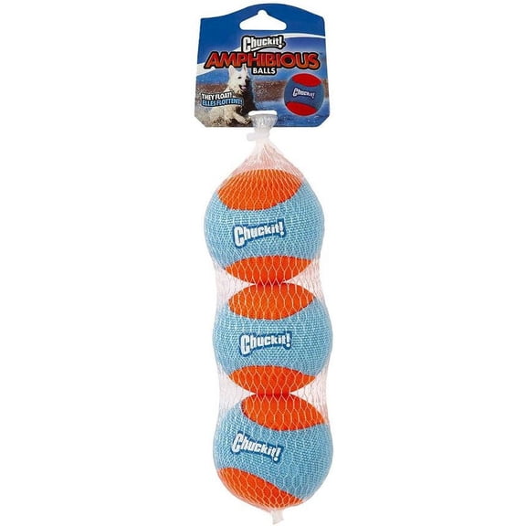 Chuckit Amphibious Fetch Ball [Dog, Toys Rubber & Cressite] 3 count