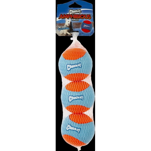 Chuckit! Amphibious Fabric EVA Fetch Balls Interactive Dog Toy, Pack of ...