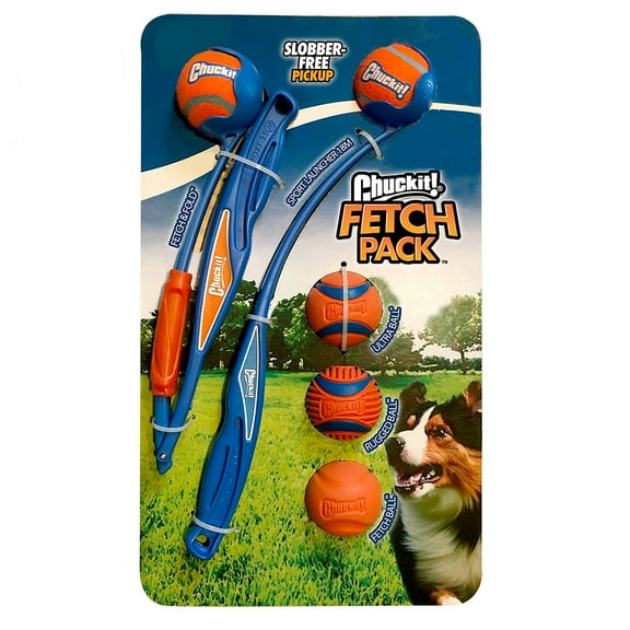 Chuckit! Ball Launcher Fetch Pack 7-Piece Set Pet Dog Fetch Toy - NEW