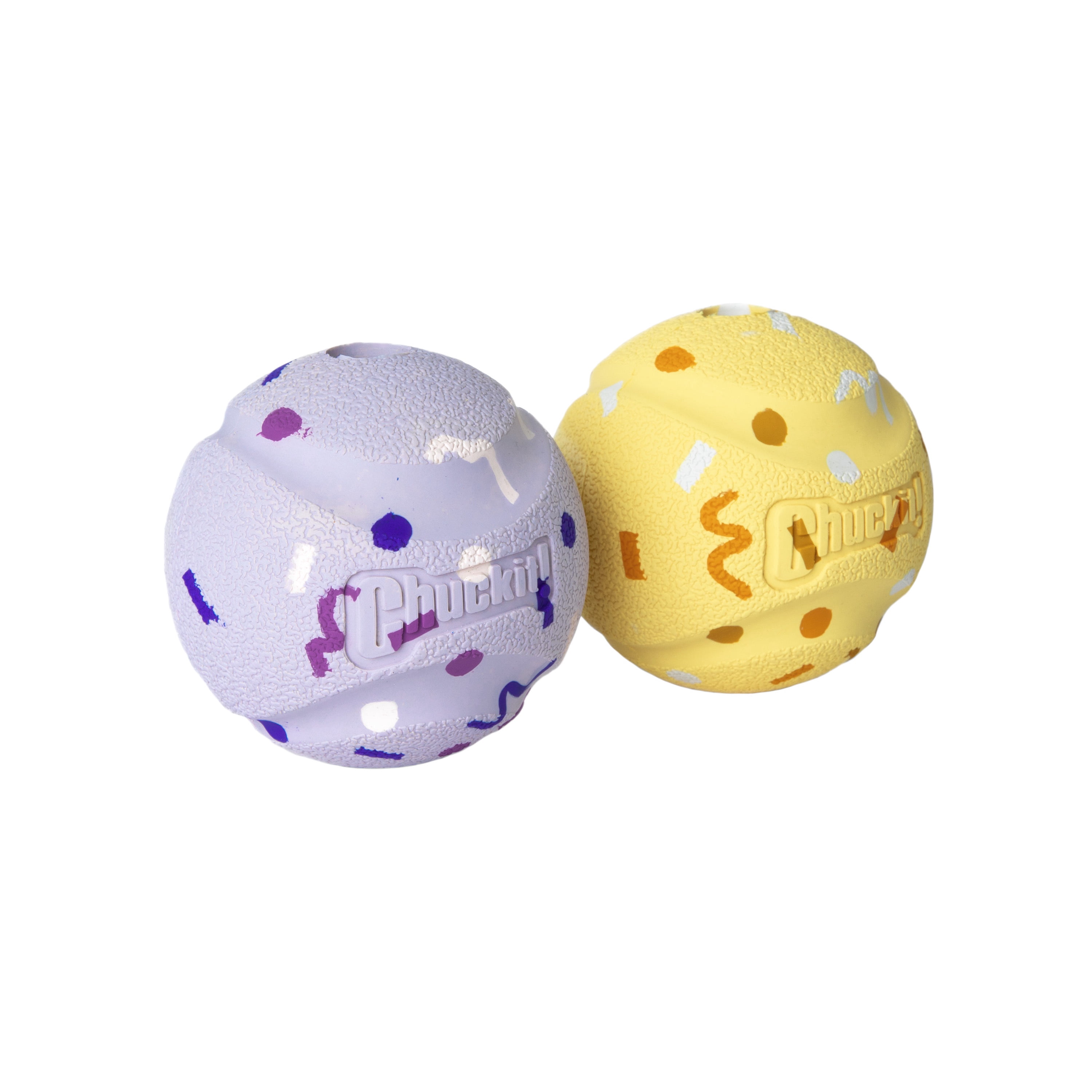 Chuckit! Birthday Dog Balls, Large 3", Pack of 2 – Birthday‑Scented Rubber Fetch Toys for Dogs 60–100 lb