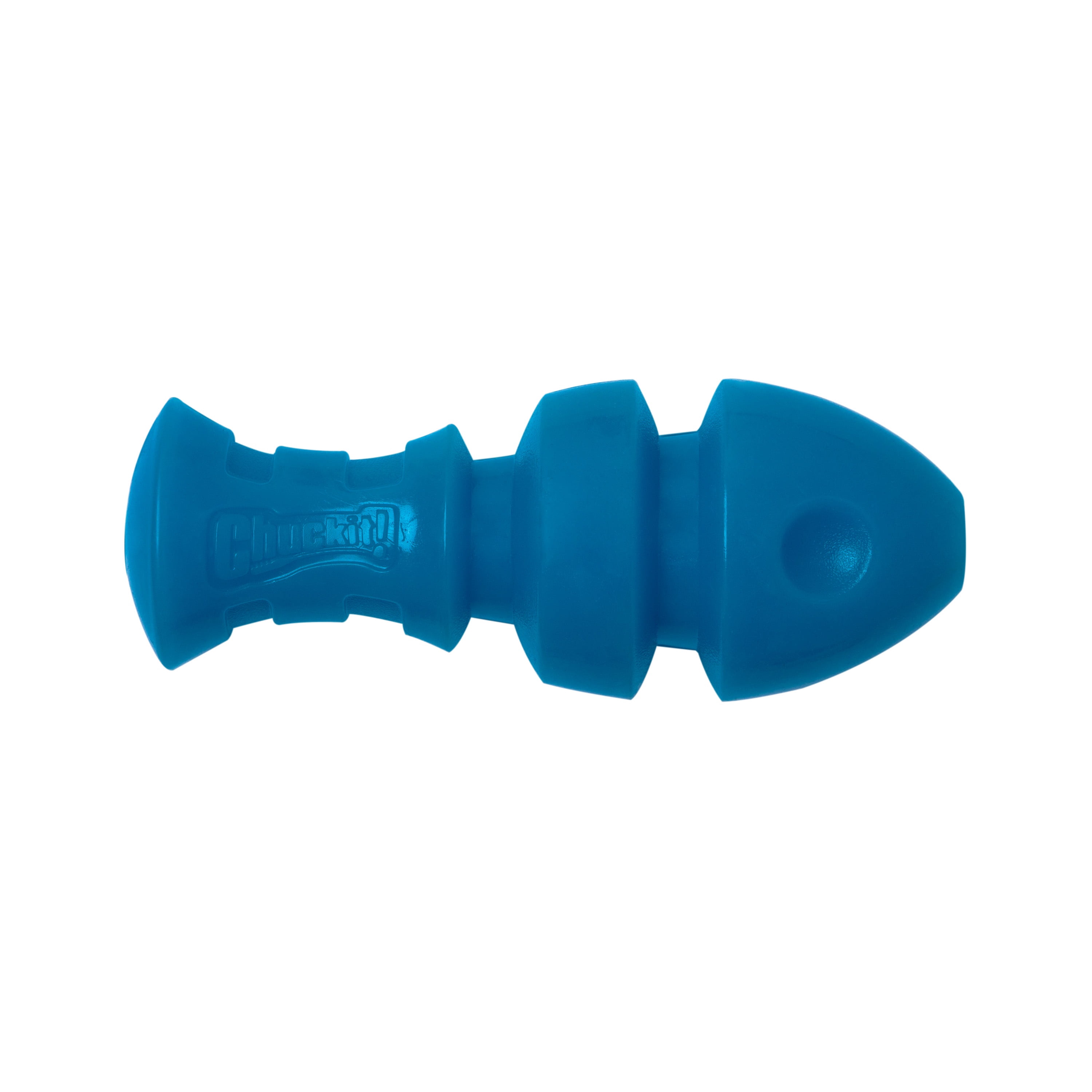 Chuckit! Bones Glow Treat Fish Puzzle Dog Toy, Large, Blue Glow – Salmon‑Scented Treat & Chew Toy for Dogs 60–100 lb, Pack of 1