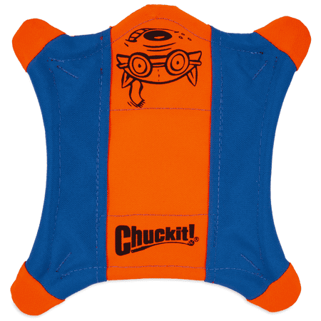 Chuckit! Flying Squirrel Fetch Dog Toy, Medium 9.5", For Dogs 20-60 lb, Pack of 1, Orange and Blue