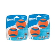 Chuckit! Dog Fetch Toy ULTRA BALL Durable Rubber Fits Launcher MEDIUM 4 Balls