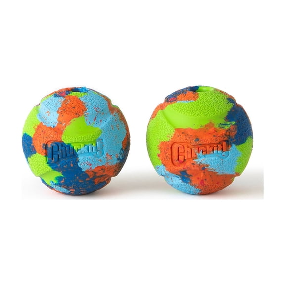 Chuckit! EcoFetch Recycled Rubber Dog Ball Fetch Toy for Dogs, Medium 2.5" for Pets 20 to 60 lbs, Pack of 2