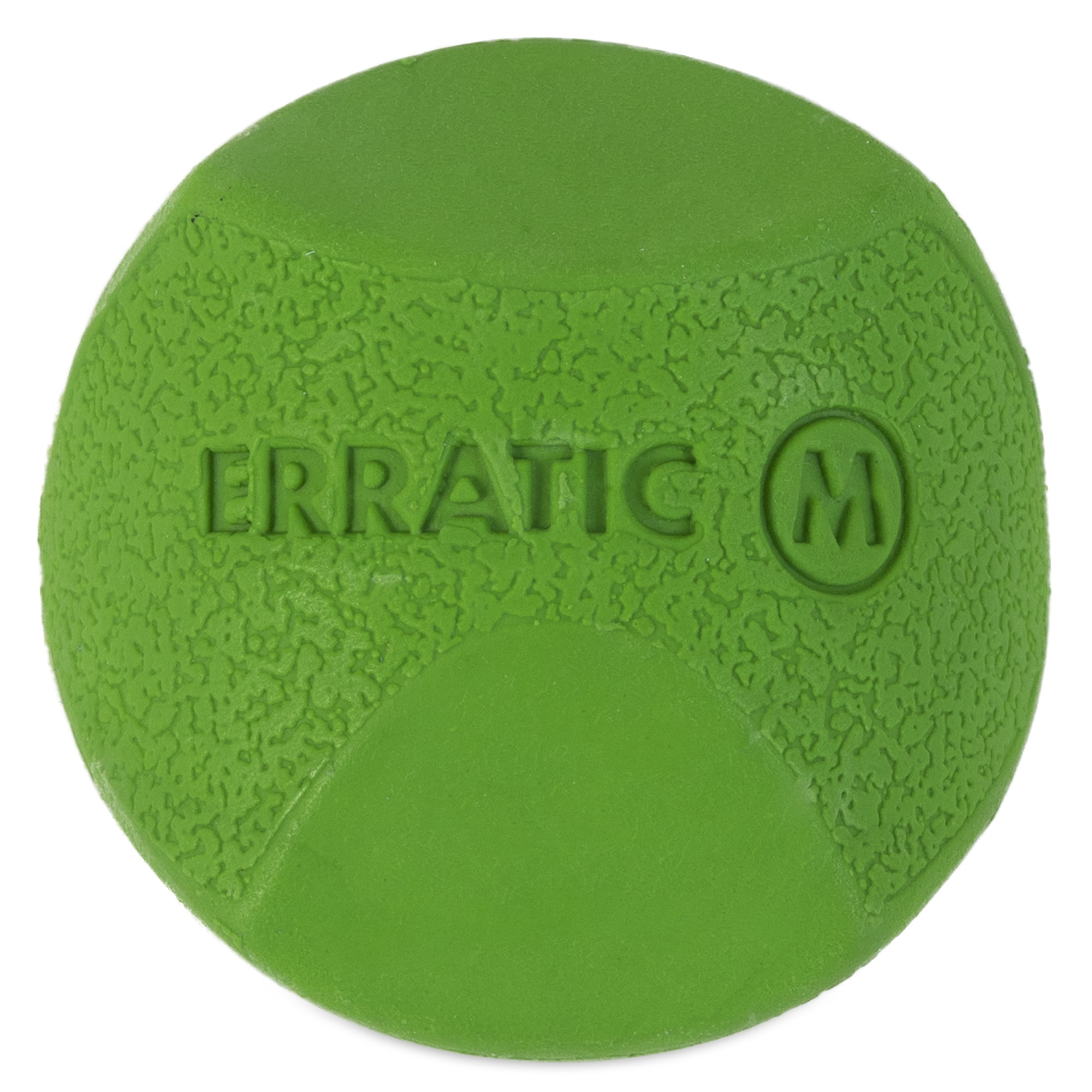 Chuckit! Erratic Dog Ball Unpredictable Bounce Rubber Fetch Toy For Dogs, Medium 2.5", For Breeds 20 to 60 lb, Pack of 1, Green
