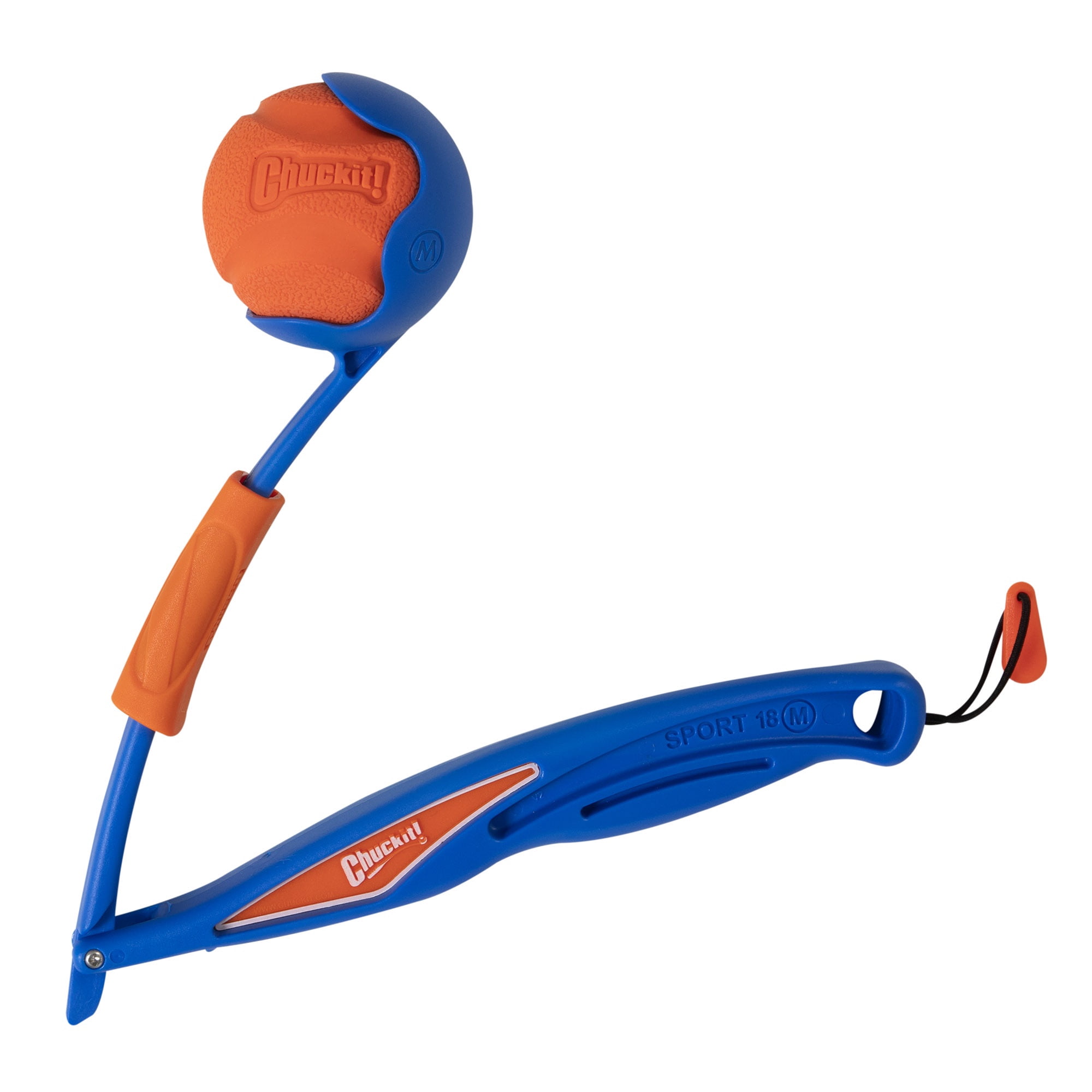 Chuckit! Fetch & Fold Mini 18M Dog Ball Launcher, 18" Long Handle, Compatible with Medium 2.5" Balls, Pack of 1