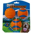 thumbnail image 1 of Chuckit! Fetch Medley Rubber Balls Dog Toy, Medium (2.5") for Dogs 20-60 lb, Pack of 3, Assorted, 1 of 9