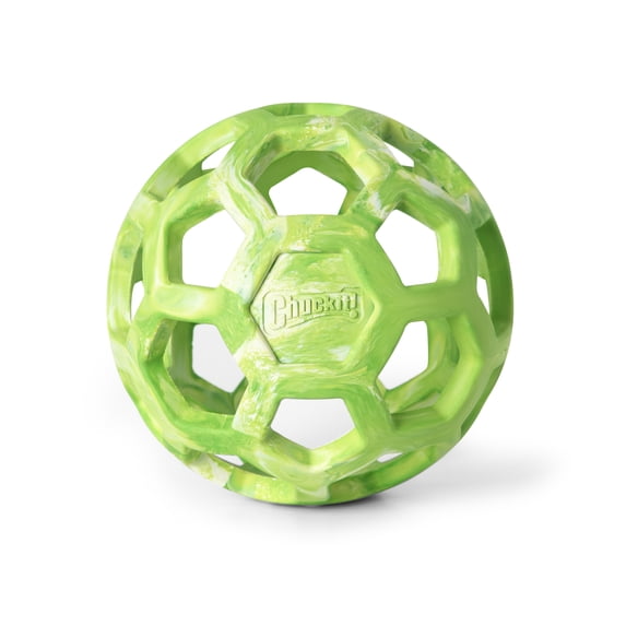 Chuckit! Hol-ee Roller Dog Ball, Treat Puzzle Toy for Dogs, Small 3.5", All Breeds, Pack of 1, Green