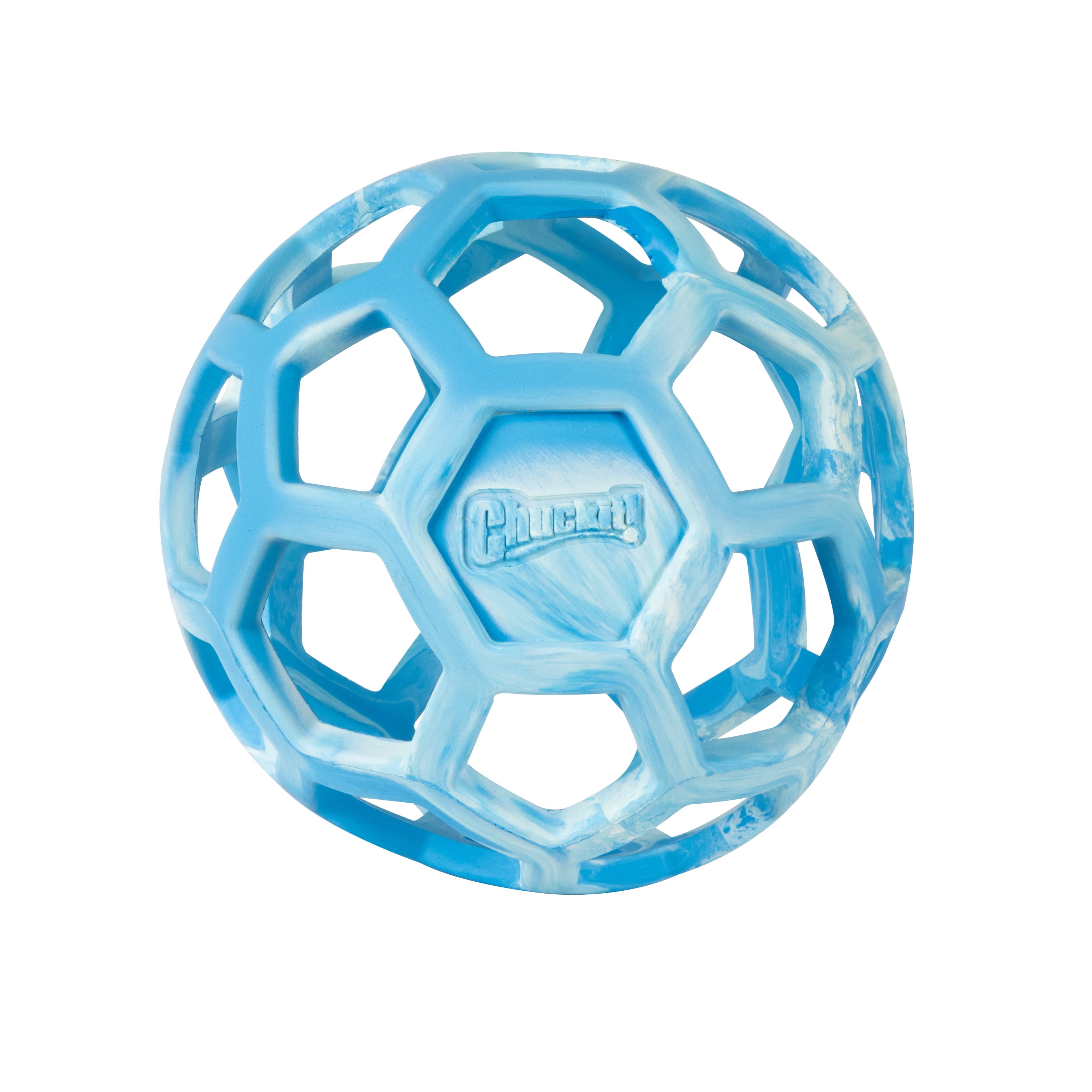 Chuckit! Holee Roller Dog Treat Puzzle Ball, Large 3", Blue – Treat & Chew Toy for Dogs 60–100 lb, Pack of 1