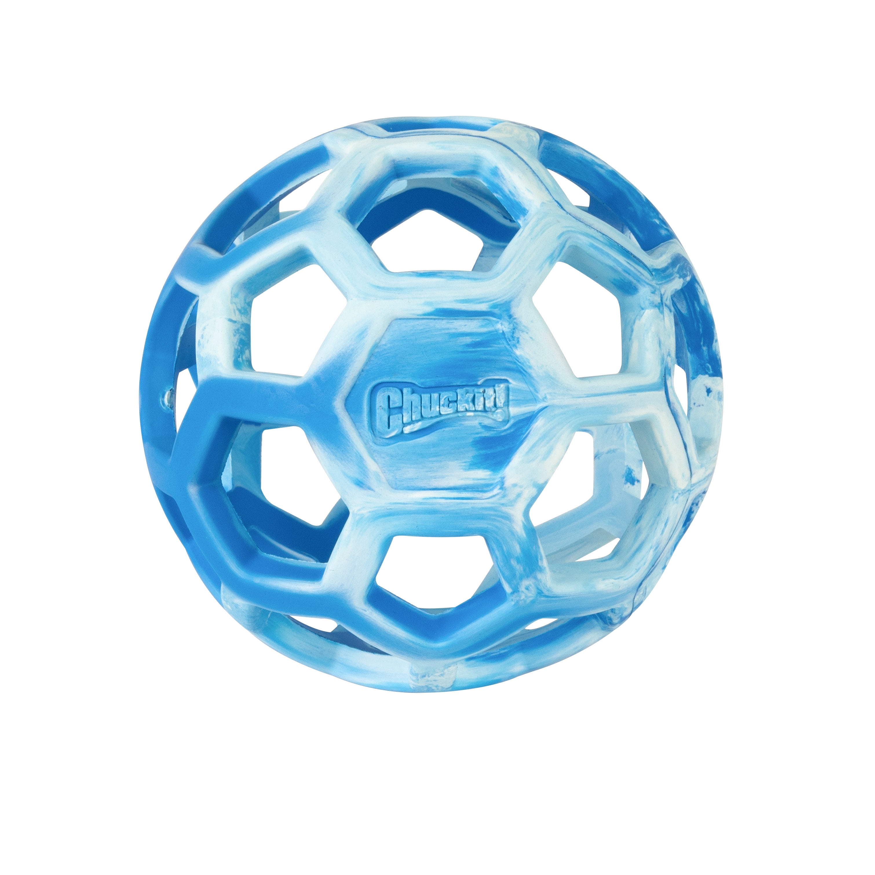 Chuckit! Holee Roller Dog Treat Puzzle Ball, Medium 2.5", Blue – Treat & Chew Toy for Dogs 20–60 lb, Pack of 1