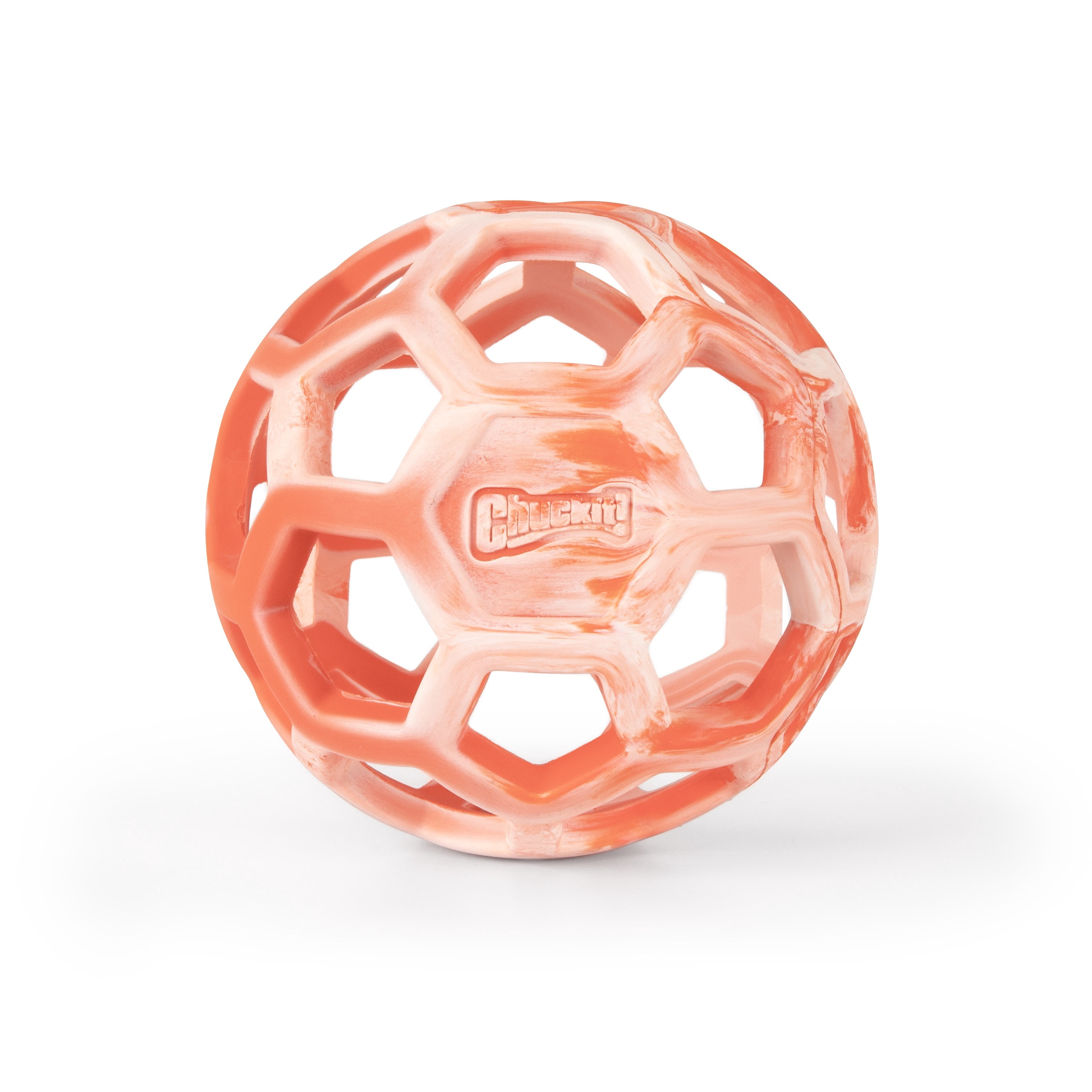 Chuckit! Holee Roller Dog Treat Puzzle Ball, Medium 2.5", Orange – Treat & Chew Toy for Dogs 20–60 lb, Pack of 1
