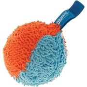 Chuckit! Indoor Shaker Soft Chenille Fabirc Dog Toy For Indoor Fetch, 7.5", Pack of 1, Not a Chew Toy, Orange and Blue