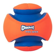 Chuckit! Kick Fetch Rubber Ball Interactive Fetch Dog Toy, Large 8" for Large Dogs 60-100 lb, Orange, Pack of 1