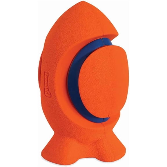 Chuckit! Kickoff Rubber Football Dog Toy Fetch Ball for Dogs with Bitezones, 10.6" L for Medium to Large Dogs, Pack of 1