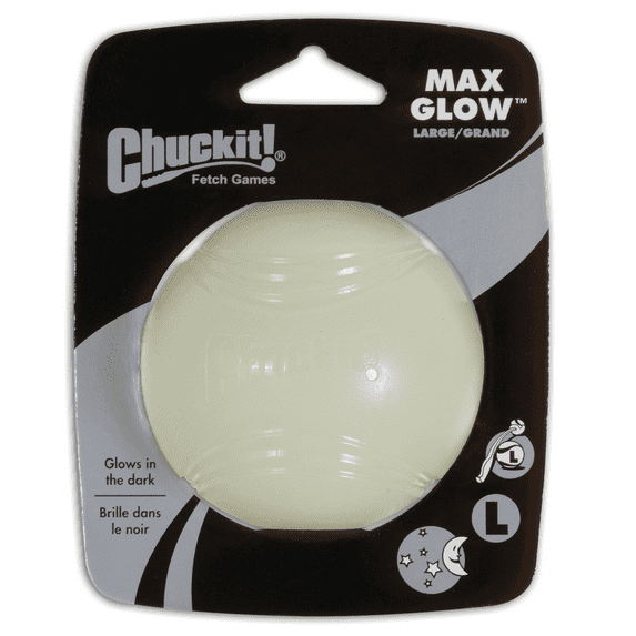 Chuckit! Max Glow Glow in the Dark Dog Ball Toy, Large -2 Pack