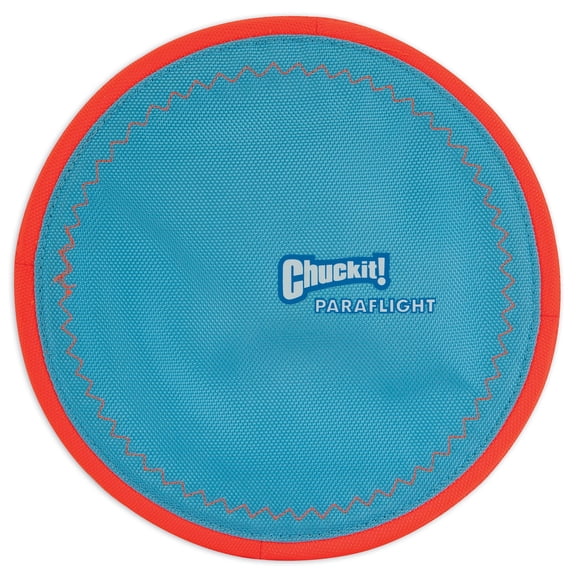 Chuckit! Paraflight Flying Disc Nylon Frisbee Dog Toy for Pools, Beach Waterplay, Large 10.25" for Dogs 60-100 lb, Multicolor