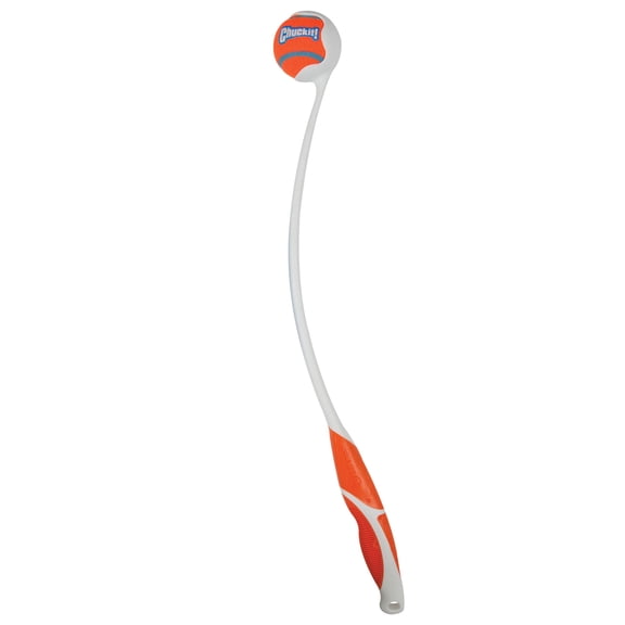 Chuckit! Pro 25M Dog Ball Launcher Dog Toy, 25" Handle, Compatible with Medium 2.5" Ball (Included), for Breeds 20 to 60 lb, Pack of 1, Assorted Colors (Orange/Blue/Green)