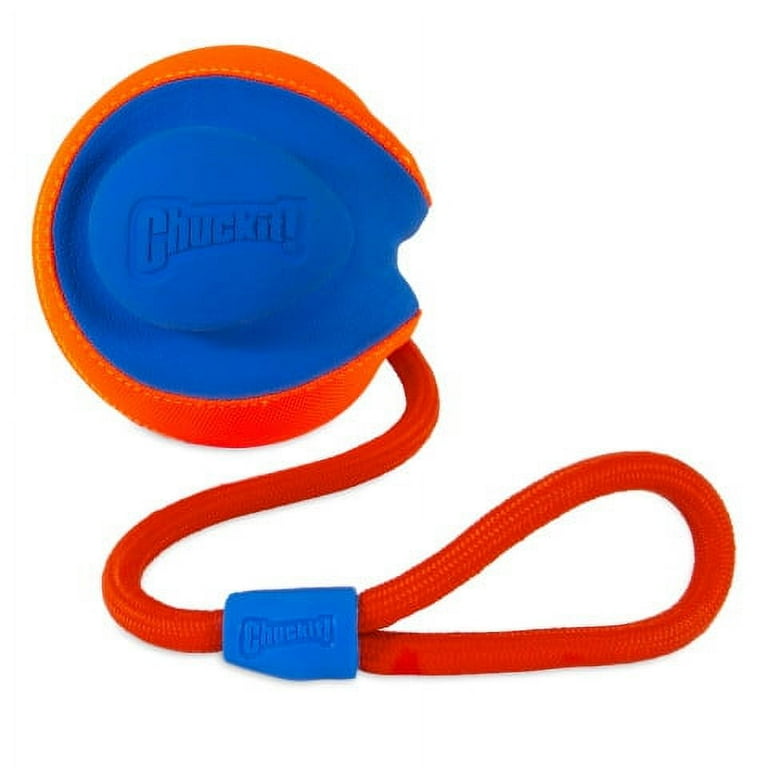 Chuckit Rope Ball Indoor and Outdoor Fetch Dog Toy 18 Rope Blue and Orange Pack of 1 Walmart