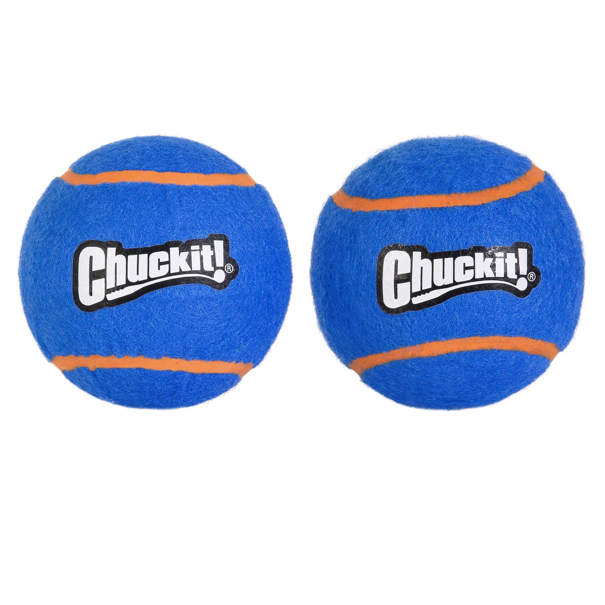 Chuckit! Squeaker Dog Tennis Balls Fetch Toy for Dogs, Extra Large 3.5" for Pets 90+ lbs, Blue, Pack of 2