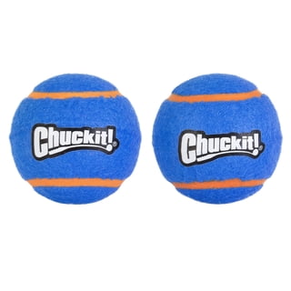 Chuckit! Squeaker Tennis Ball Dog Toys, Rubber, Medium (2.5") for Dogs Up To 60 lb, Assorted, Pack of 2