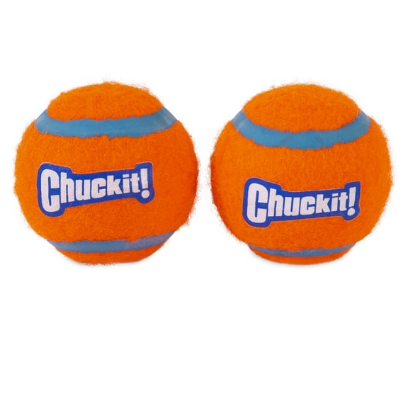 Chuckit! Tennis Ball Fetch Dog Toy, Medium For Dogs 20 to 60 lb, Pack of 2, Orange