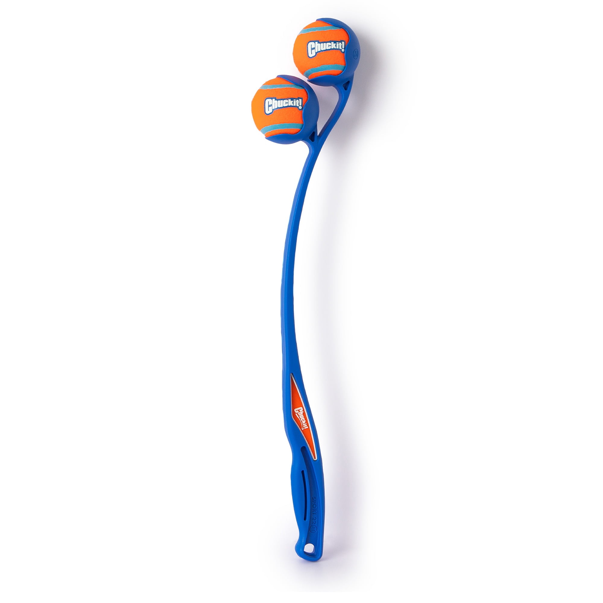 Chuckit! Duo 22M Double Dog Ball Launcher Fetch Toy for Dogs, 22" Length, Compatible with Medium 2.5" Balls (2 Balls Included)