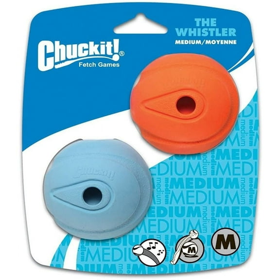 Chuckit The Whistler Chuck-It Ball [Dog, Toys Rubber & Cressite] Medium Ball - 2.25" Diameter (2 count)