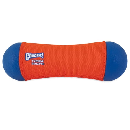 Chuckit! Tumble Bumper Floating Water Fetch Dog Toy, Large, For Medium to Large Breeds, Orange and Blue