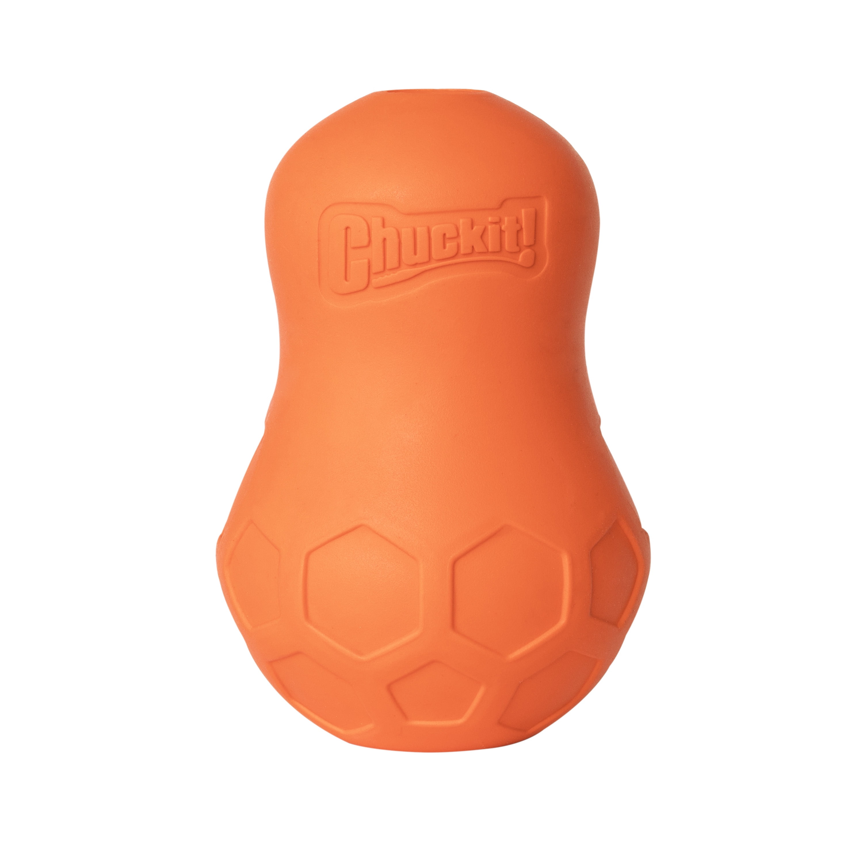 Chuckit! Tumble Teez Dog Treat Puzzle Toy, Medium, Orange – Treat & Chew Puzzle Pod for Dogs 20–60 lb, Pack of 1