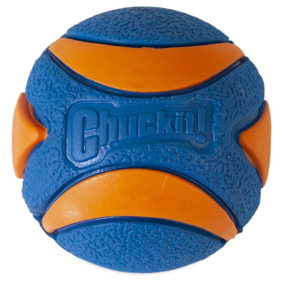 Chuckit! Ultra Squeaker Dog Ball Fetch Toy for Dogs, Small (2") for Small Breeds Puppies 0-20 lb, Pack of 1, Orange and Blue