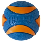 Chuckit! Ultra Squeaker Dog Ball Fetch Toy for Dogs, Small 2" For Breeds and PuppiesUp To 20 lb, Pack of 1, Orange and Blue