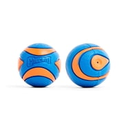 Chuckit! Ultra Squeaker Dog Ball Fetch Toy For Dogs, Small 2" for Small Breeds, Pack of 2, Blue and Orange