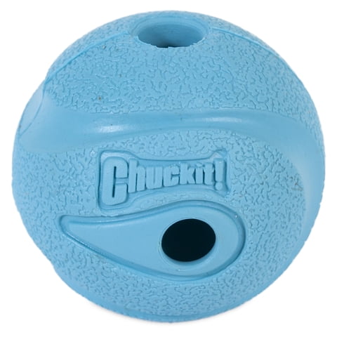 Chuckit! Whistler Dog Ball Rubber Fetch Toy for Dogs, Medium 2.5", for Breeds 20-60 lb, Pack of 1, Assorted