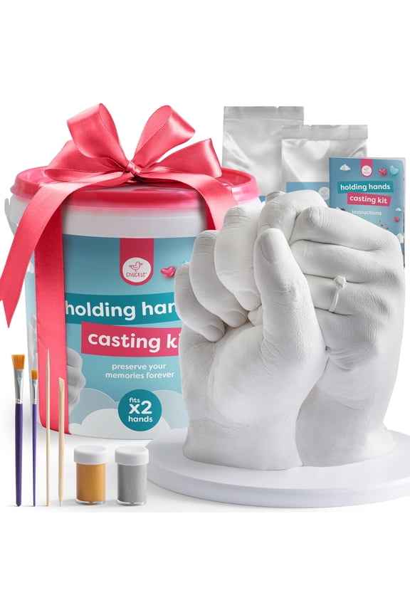 Chuckle - Hand Casting Kit Couple Gift Idea for Valentines, Wedding, Anniversary & Mother's Day
