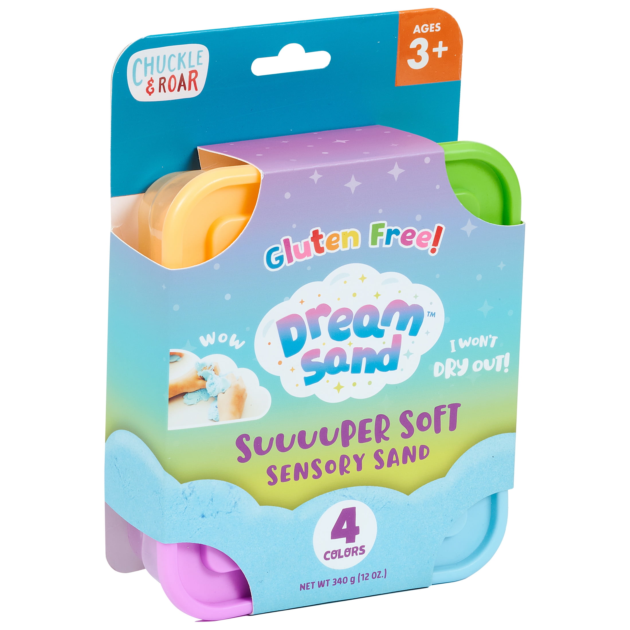 Chuckle & Roar Dream Sand 4 pack for Children Ages 3+, by Buffalo Games