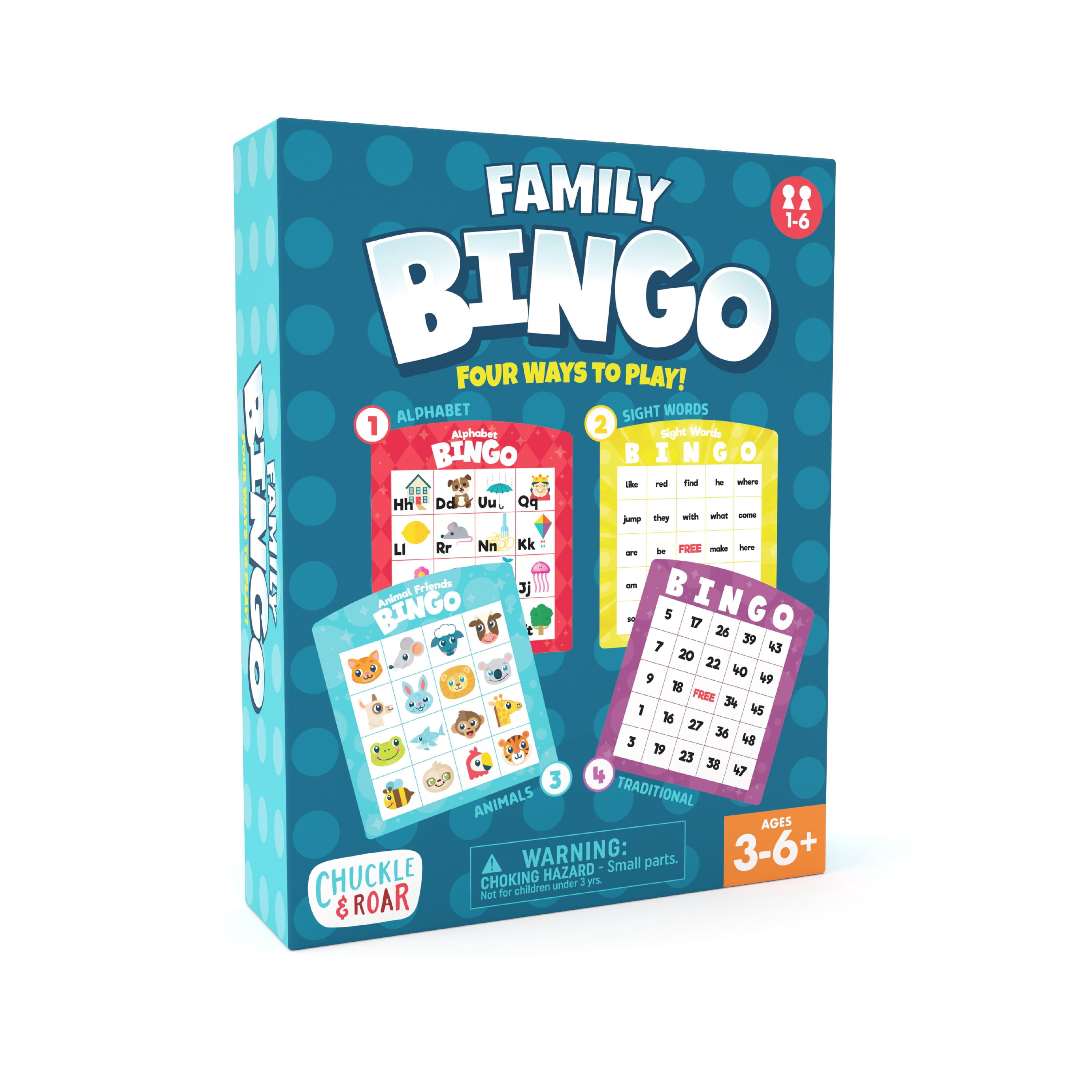 Chuckle & Roar Family Bingo for Children Ages 3-6 and older by Buffalo Games