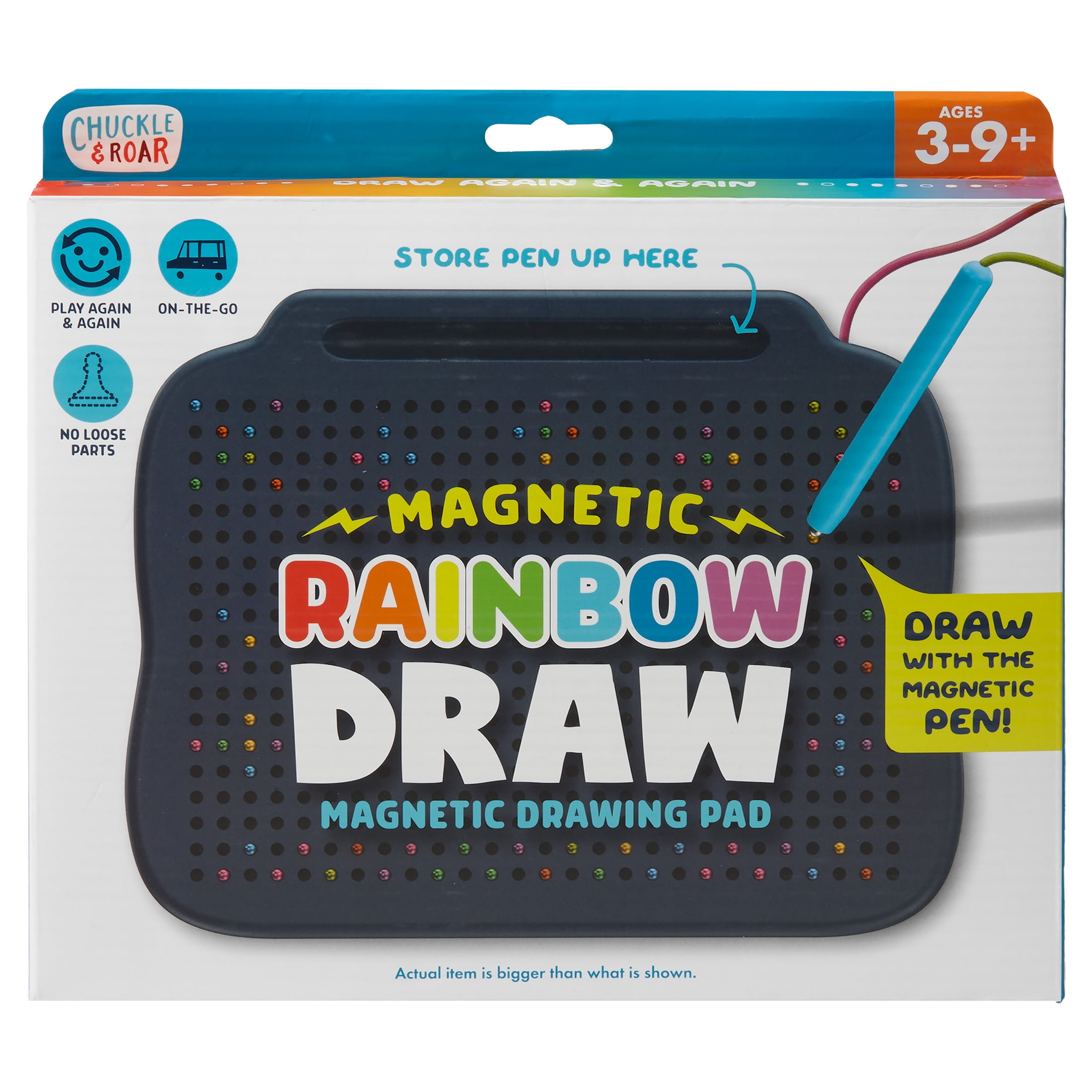 Chuckle & Roar Magnetic Rainbow Draw, Magnetic Drawing Pad for Children Ages 3-9 by Buffalo Games