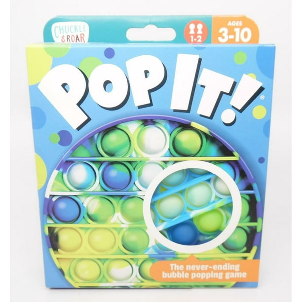 Chuckle & Roar Pop It! Blue-Green Tie Dye Bubble Popping Sensory Game ...