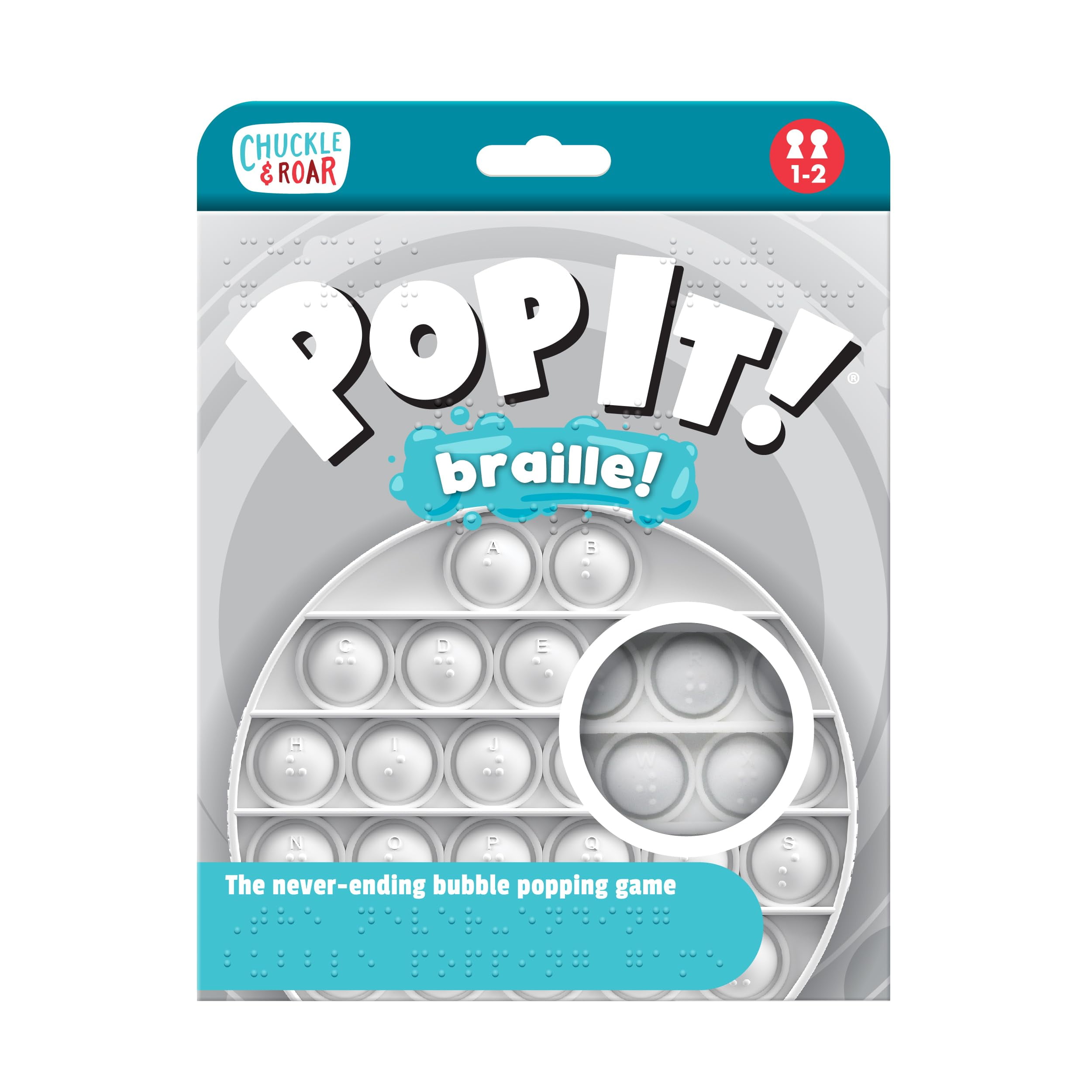 Chuckle & Roar Pop It! Braille Tactile Sensory Fun Popping Game