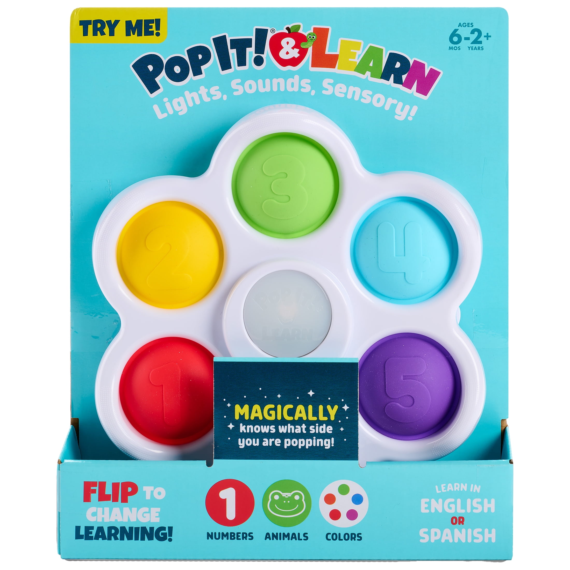 Chuckle & Roar Pop It & Learn Interactive Play for Toddlers Ages 6 ...