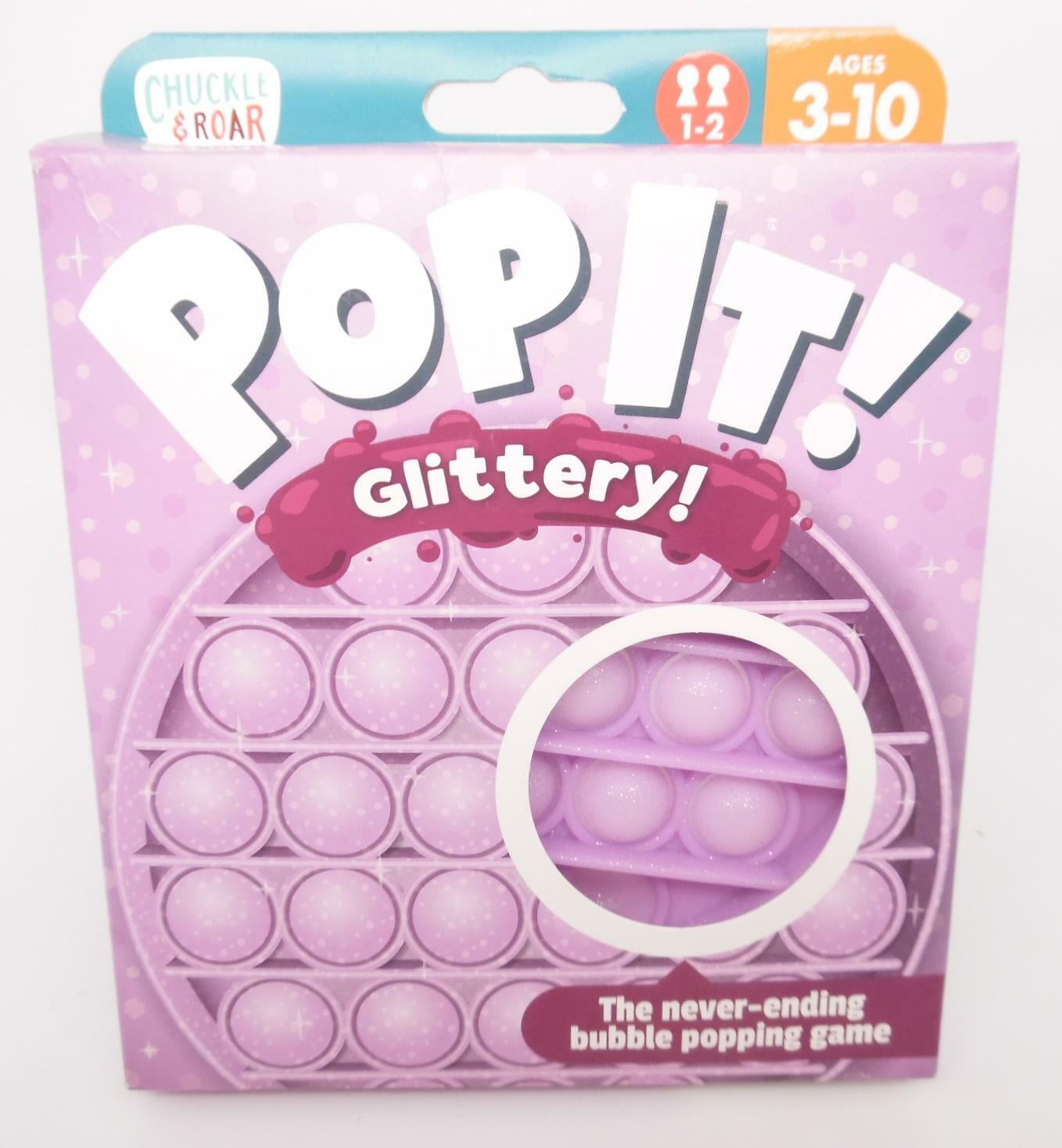 Chuckle & Roar Pop It! Pink Glittery Bubble Popping Sensory Game, Fidget Toy