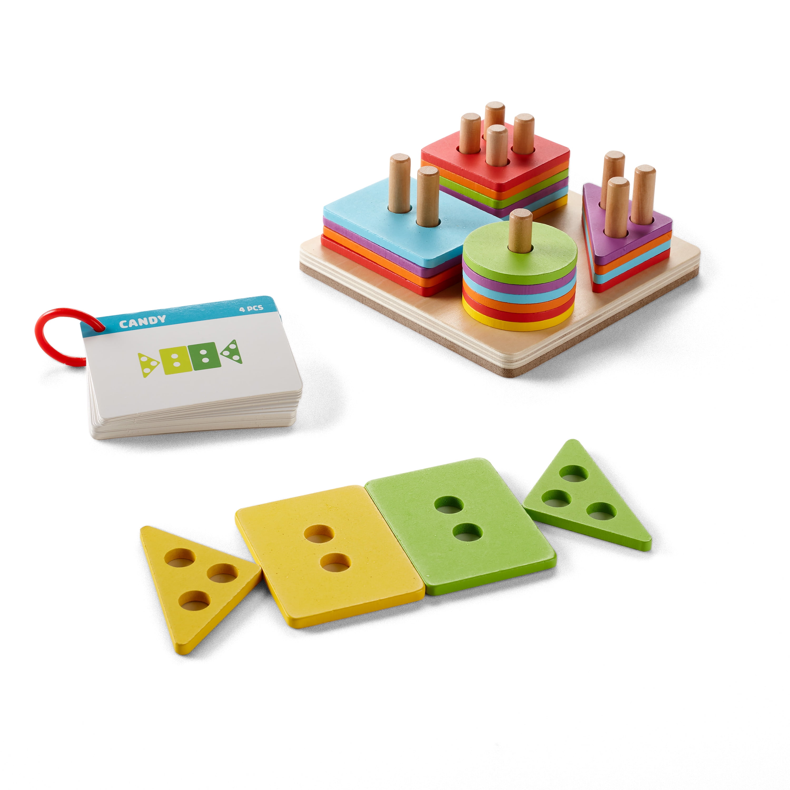 Chuckle & Roar Preschool Montessori Sort & Stack Puzzle for Children Ages 3+, by Buffalo Games