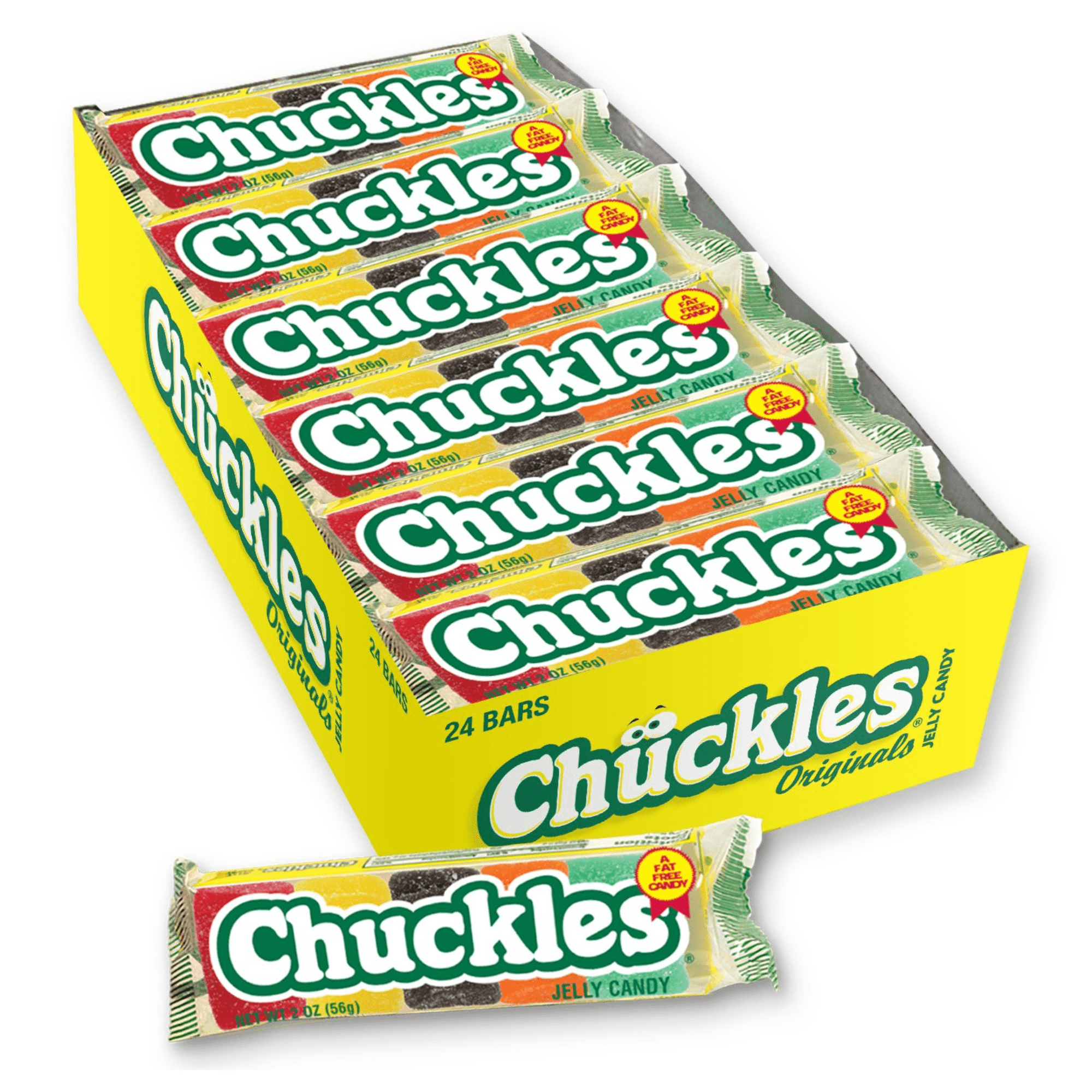 Chuckles Original Nostalgic Jelly Candy, Lunchbox Candy, 2 Ounces 1 Mouthwatering Vintage Box pack of 24)