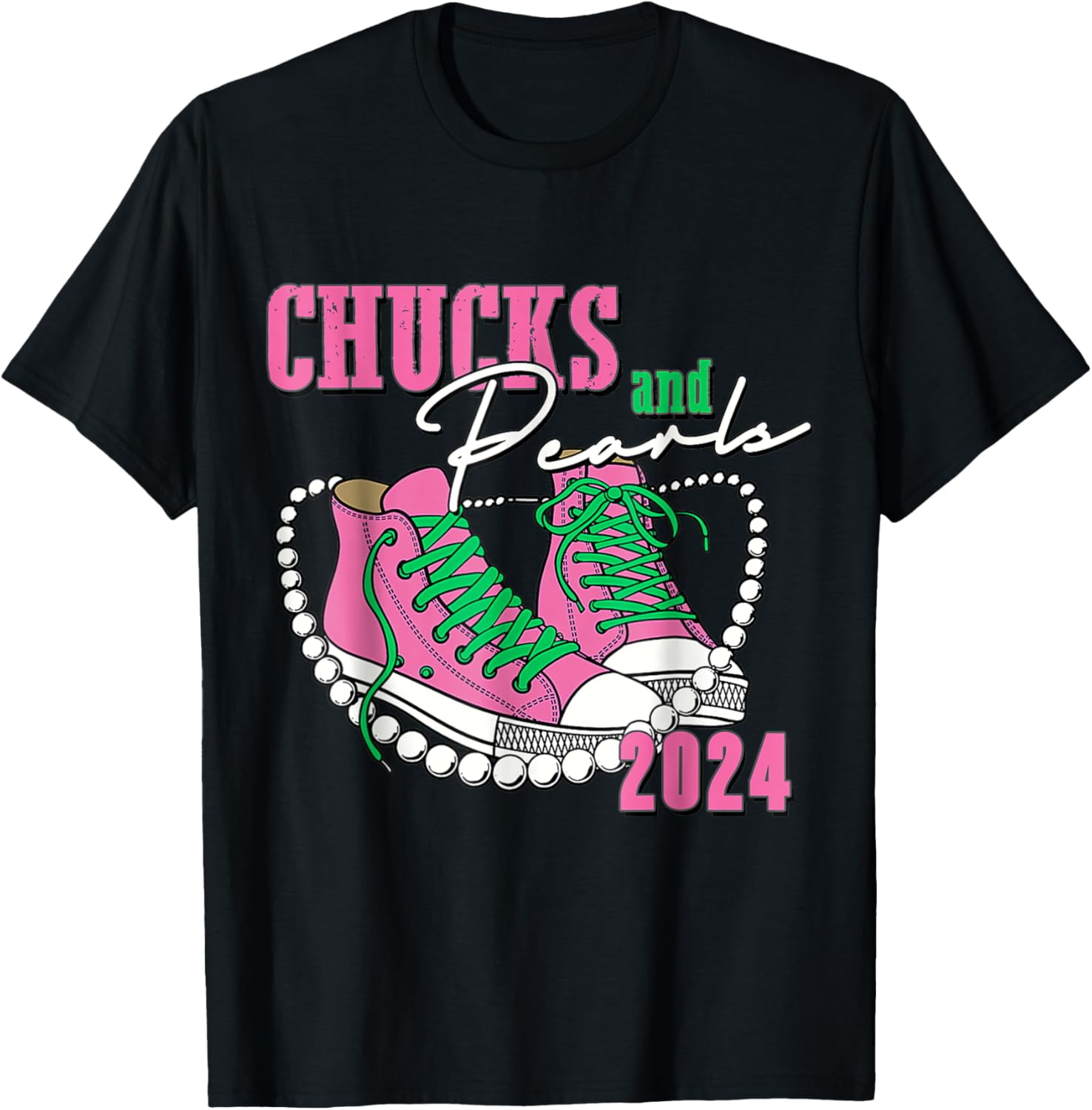 Chucks And Pearls I'M With Her Kamala 2025 T-Shirt - Walmart.com