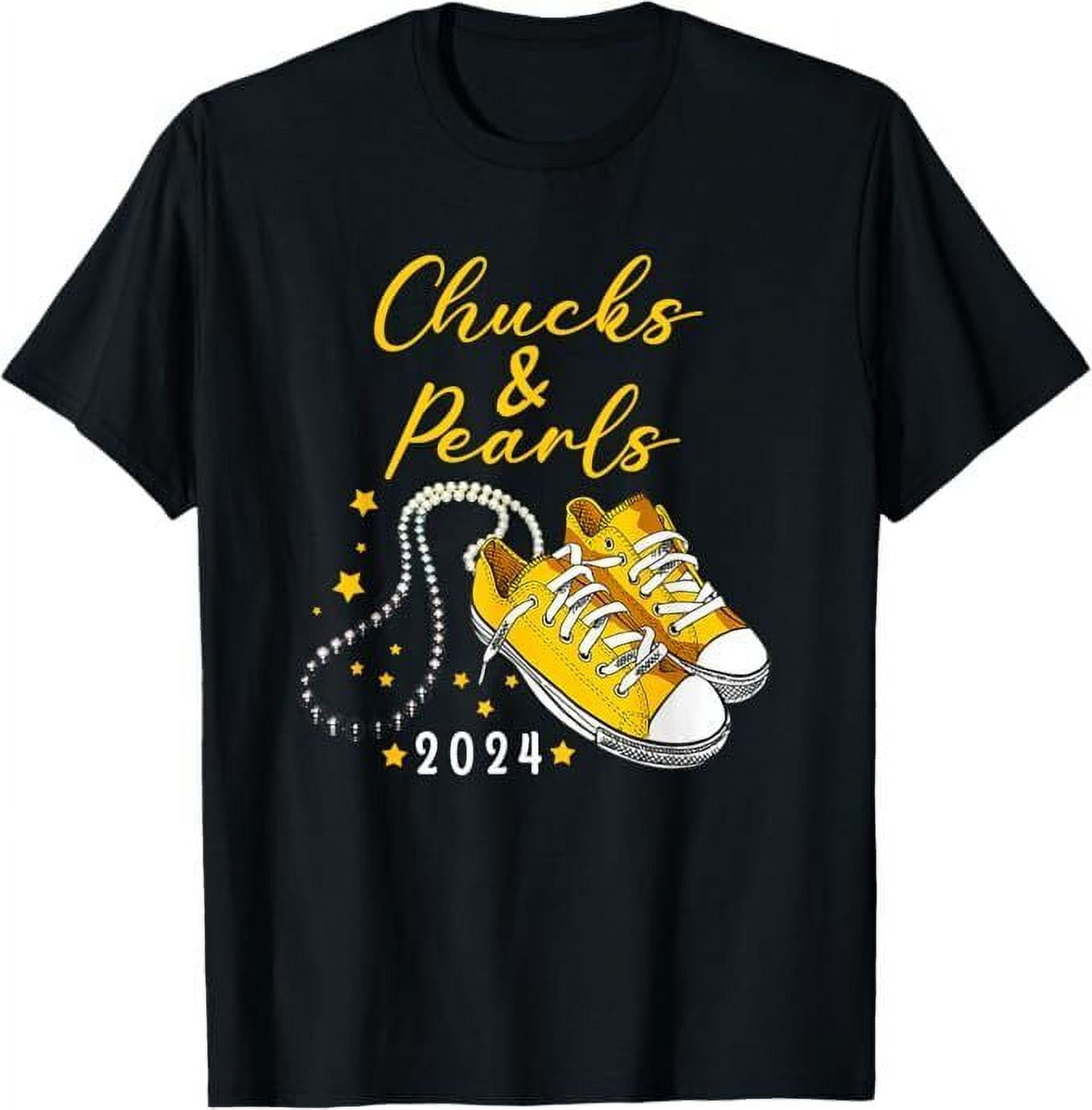 Chucks and pearls 2024 Kamala Harris For President 47th TShirt