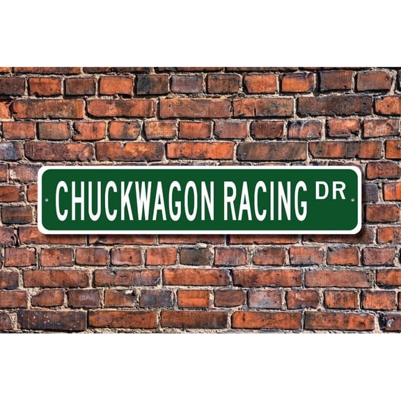 Chuckwagon Racing Chuckwagon Racing sign Chuckwagon Racing gift Chuckwagon Racing fan rodeo event Quality Metal Aluminum Sign - Size: 16 x 4 Inches