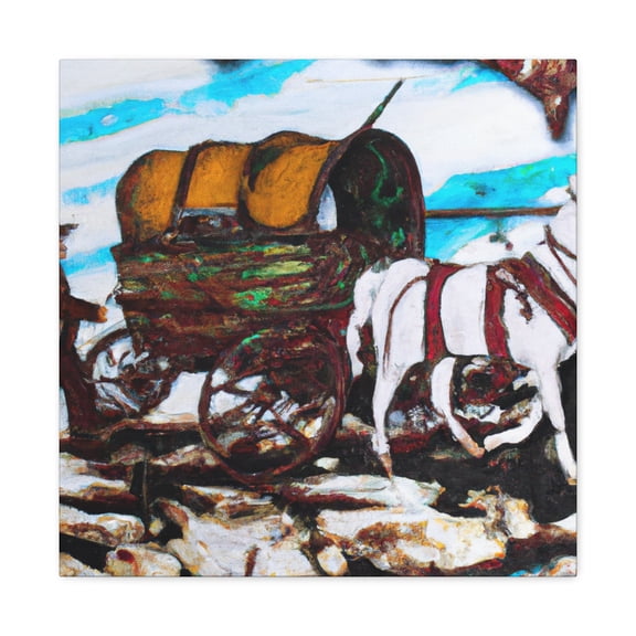 "Chuckwagon Sunset Painting" - Canvas