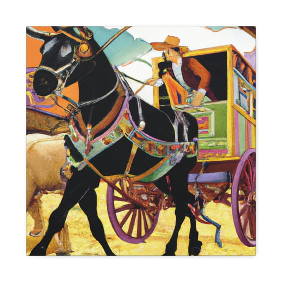 Chuckwagon at Dusk - Canvas