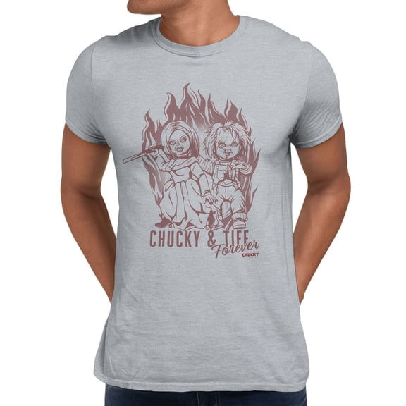 Chucky And Tiff Forever Child's Play Graphic Men's Graphic T-Shirt (Sport Grey, S-2XL)